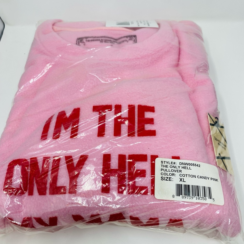 Daydreamer Revolve Cotton Candy Pink Fleece top in XL - Picture 9 of 9